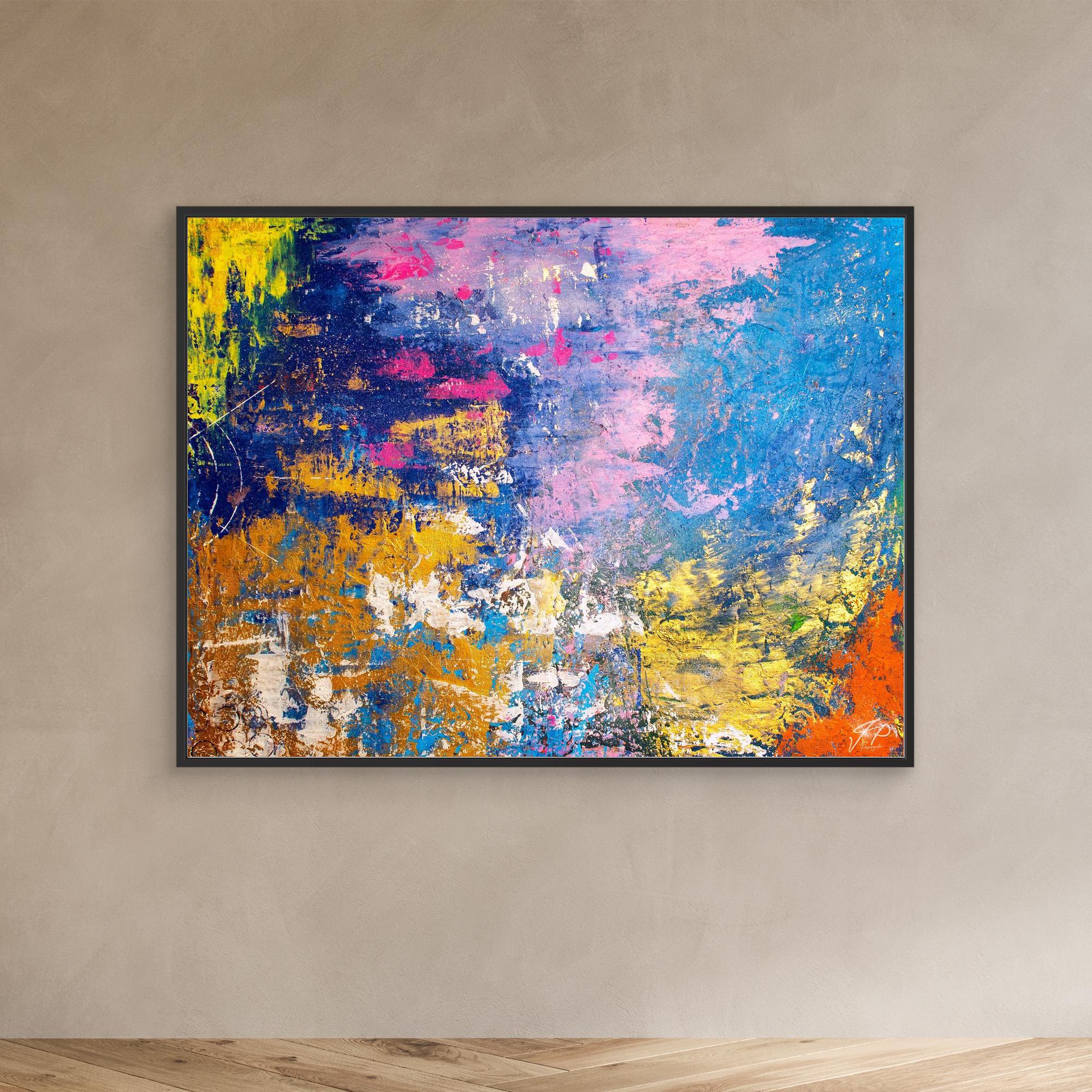 Colorful abstract painting print