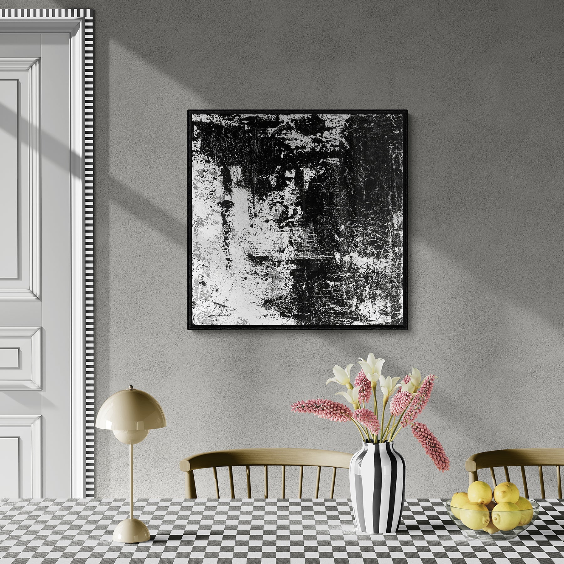 black and white art