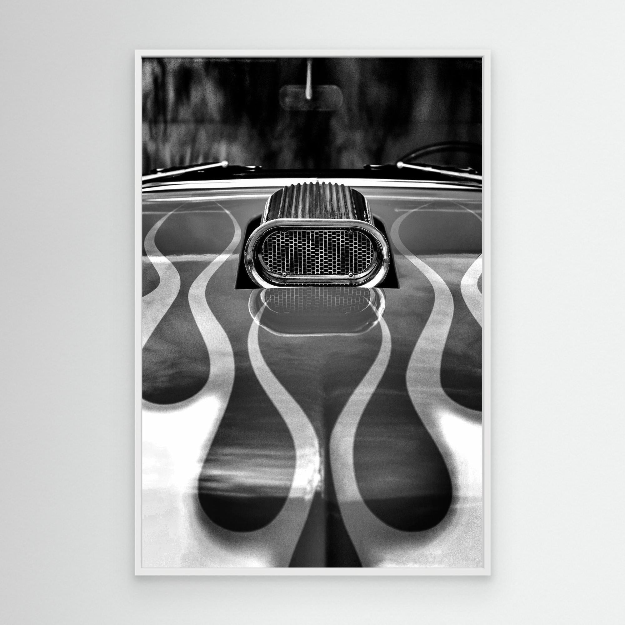 Vintage Hotrod with Flames Art Print