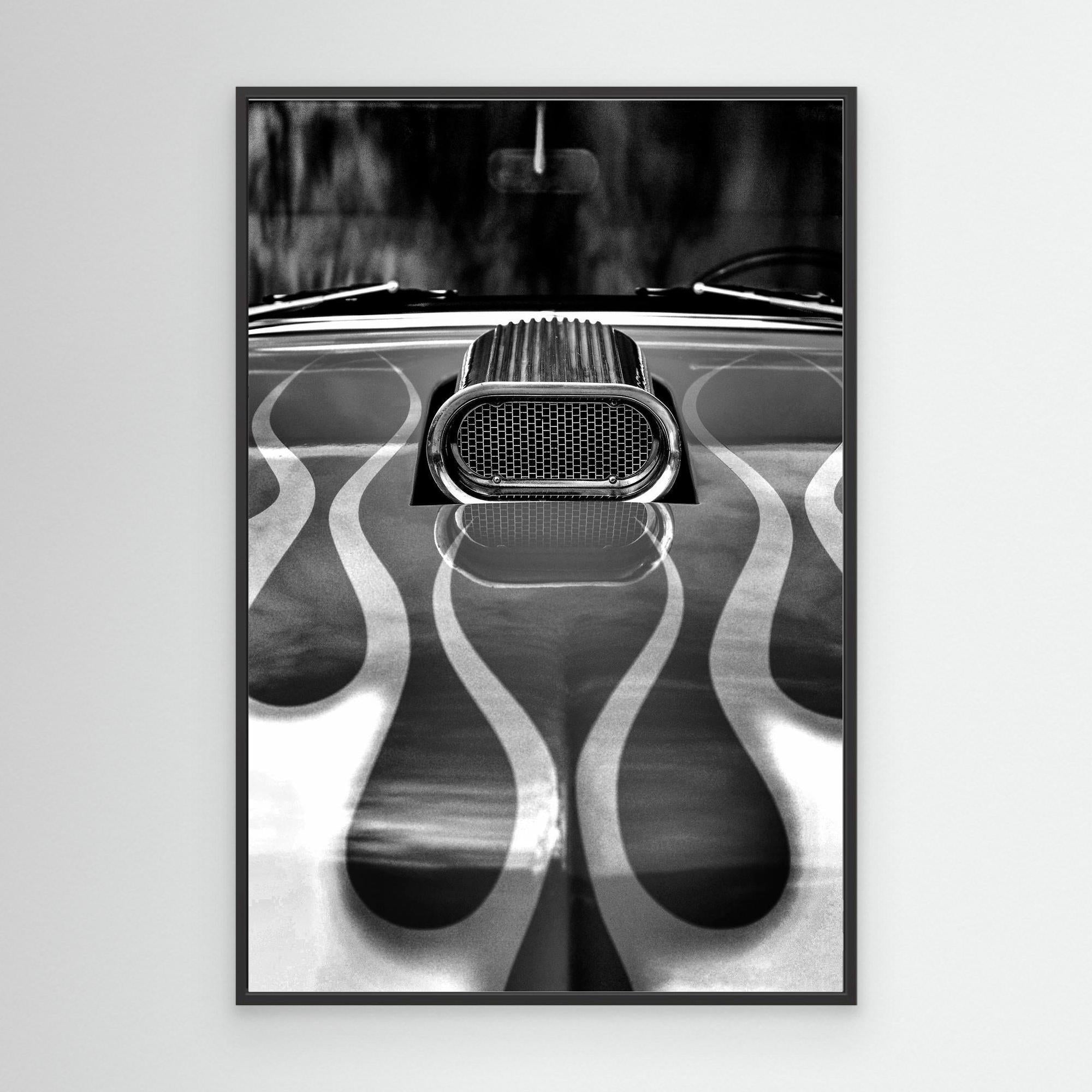 Vintage Hotrod with Flames Art Print