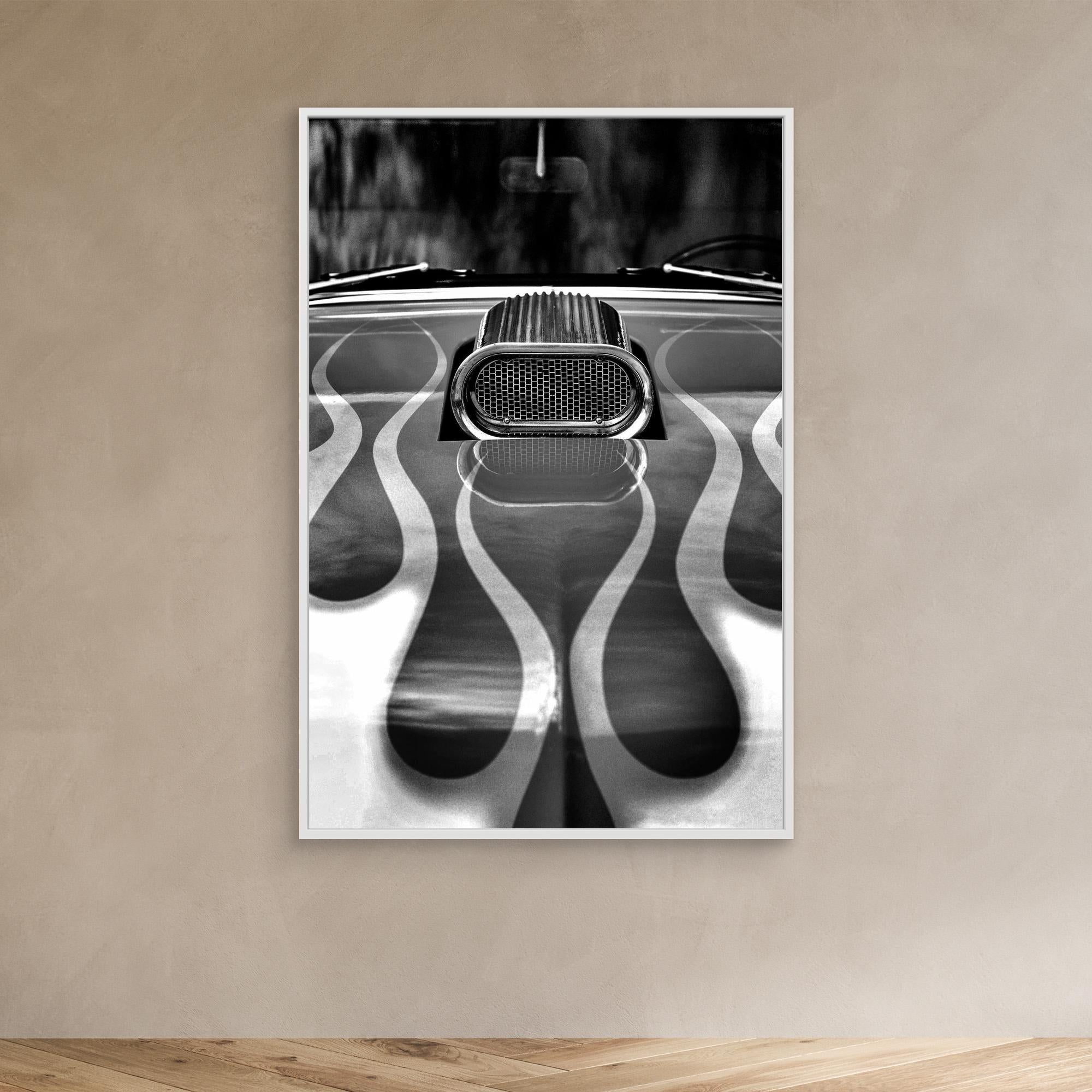 Vintage Hotrod with Flames Art Print