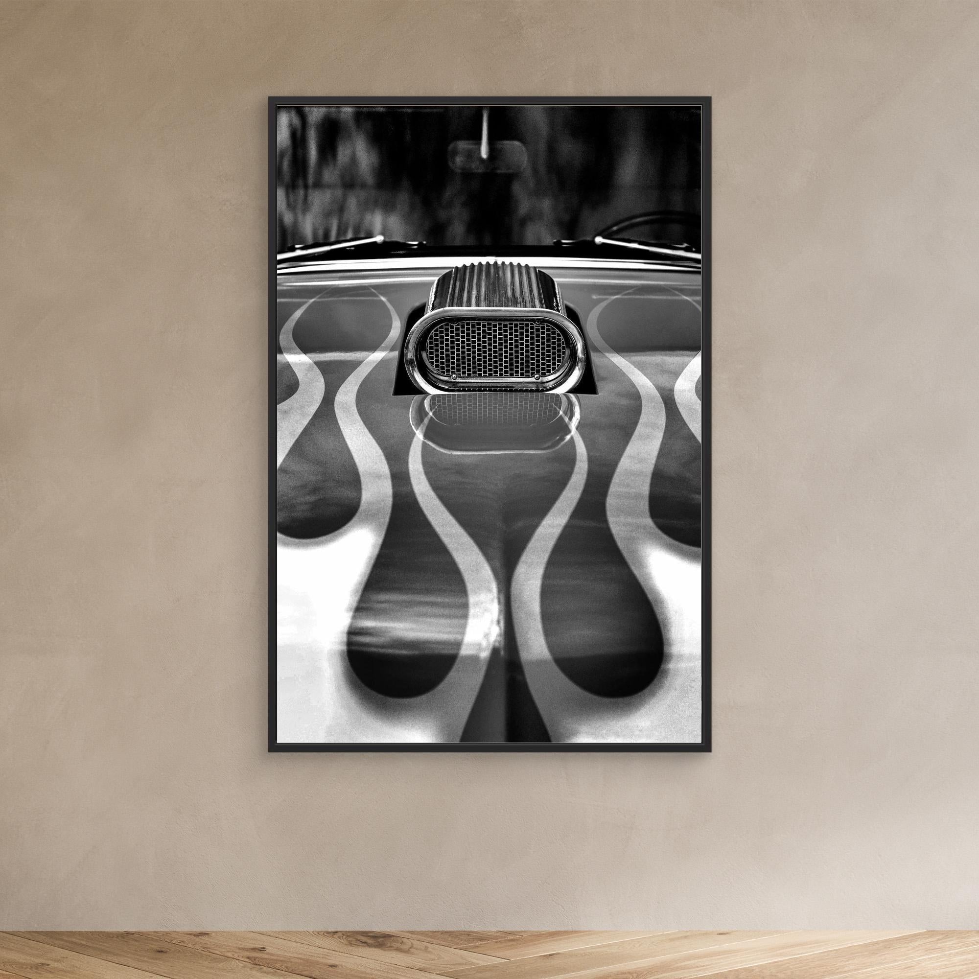 Vintage Hotrod with Flames Art Print