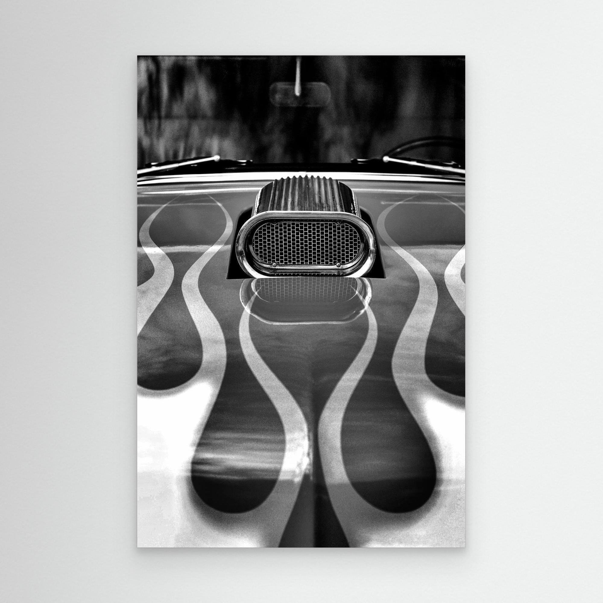 Vintage Hotrod with Flames Art Print